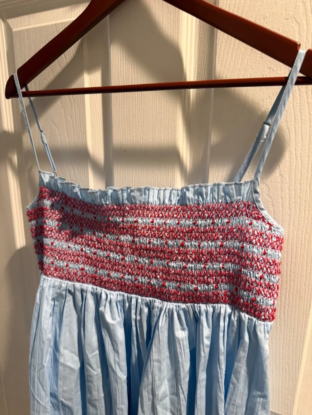 JCREW Size M Catania Crinkled Dress in Calm Blue $168 CL095